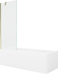 Vonia Mexen Cubik su apdaila ir stiklo sienele, 160x70 cm + 70 cm