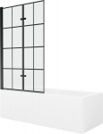 Vonia Mexen Cubik su apdaila ir stiklo sienele, 170x70 cm + 100 cm (II)