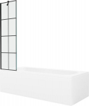 Vonia Mexen Vega su apdaila ir stiklo sienele, 160x70 cm + 50 cm