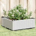 Sodo lovelis su kuoliukais, baltas, 42,5x42,5x28,5cm, pp