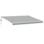 Automatinė i&scaron;traukiama markizė, antracito ir balta, 450x300cm