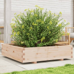 Sodo lovelis, 100x100x26,5cm, pu&scaron;ies medienos masyvas