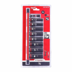 Milwaukee smūginės terk&scaron;lės galvučių rinkinys 9 vnt. 3/8" 8-19mm