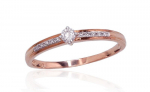 Auksinis žiedas su deimantais Diamond Sky "Classic Gold" i&scaron; raudono, 585 prabos aukso DS01G855
