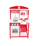 Vaiki&scaron;ka medinė virtuvėlė su priedais Bino, raudona
