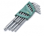 Raktų rinkinys Torx su skylute T10-t50, 9 vnt.