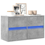 Sieninė tv spintelė su led lemputėmis, betono, 80x31x45cm