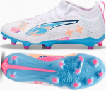 Puma Ultra 5 Match FG/AG futbolo batai juniorams - balti