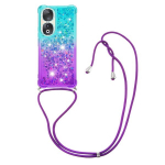 &bdquo;Strap&ldquo; Shine kieto silikono (TPU) dėklas - mėlynas / violetinis (Honor 90)