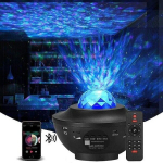 Star projektorius Galaxy LED lempa įmontuotas garsiakalbis Multicolor Black