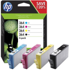 Kasetė ra&scaron;aliniams spausdintuvams hp originalus ra&scaron;alas n9j73ae, hp 364 kombinuotoji pakuotė, cmyk, hp 4 pakuočių + popieriaus kombinuotoji pakuotė, b8550, c5380, d5460