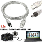 Mini DV USB duomenų kabelis FireWire IEEE 1394 HDV vaizdo kamerai