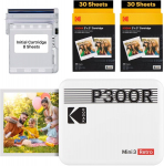 Kodak Mini 3 Retro 4pass ne&scaron;iojamas nuotraukų spausdintuvas (7,6 x 7,6 cm) &ndash; rinkinys su 60 lapų, baltas