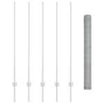 Tvorų stulpeliai 10 vnt. U-kanalo 140 cm Cinkuotas plienas,&Scaron;e&scaron;iakampė tvora 1.4 x 10 m Cinkuotas plienas