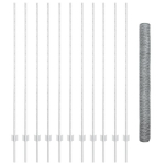 tvorelių stulpai 22 vnt U-kanalas 160 cm cinkuotas plienas,&scaron;e&scaron;iakampė tvora 1,6x25 m cinkuotas plienas