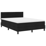 dėžė pavasarį su čiužiniu Juoda 140x190 cm Audinys