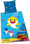 Herding Baby Shark patalynės komplektas, medvilnė, mėlyna, 80 x 80 cm, 135 x 200 cm