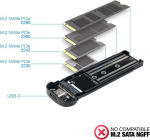 I&scaron;orinis kietasis diskas Tooq Tqe-2201r I&scaron;orinė M.2 Nvme Ssd talpykla, raudona aliumininė