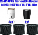 3 Serijos Fy2401/30 pakaitinis filtras, skirtas Philips 2000 serijos drėkintuvui, aktyvuotos anglies atnaujinimo filtras, suderinamas su Philips Hu4801 Hu4803 Hu4811 Hu4813 Hu4814 drėkintuvo filtru