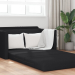 Sofa lova 2-in-1 Juoda 124x71x78 cm Audinys