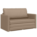 Grindų sofa lova 2-jų-in-1 Kapučino 124x71x78 cm Dirbtinė oda