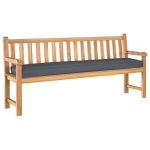 Paletės pagalvėlė suoleliui Antracito 180x40x8 cm Oxford audinys