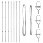 Tvoros stulpai 7 vnt &Oslash;32 mm 170 cm Cinkuotas plienas