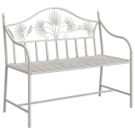 Suolas Baltas Metalas 104 x 52.5 x 89 cm Patvarus Lauko Suolas