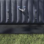 Stačiakampė baseino danga Juoda PVC 750 x 372 cm