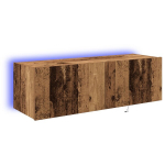 TV sieninė spintelė su LED ap&scaron;vietimu senovinio medžio spalvos 100x35x31 cm