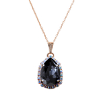 Kaklo papuo&scaron;alas moterims DiamondSky Celestial Drop III (Graphite) su Swarovski kristalais DS01K829