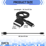 Donoonis Scart adapteris Hdmi vaizdo konverteris audio Hd 720p/1080p Hdmi adapteris 1 vnt. juodas Scart adapteris į Hdmi Scart adapteris Tv projektoriui Dvd Ps4