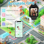 Jubunrer 4g i&scaron;manusis laikrodis vaikams su Gps ir telefono vaizdo skambučiais Sos žingsniamačiu žaidimais žadintuvu atmintinėmis vandeniui atsparus i&scaron;manusis laikrodis vaikams telefono laikrodis vaiki&scaron;kas laikrodis berniukams mergaitėms dovanos