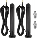 2 vnt. 5g lte antena, krypties nesirenkantis signalo stiprintuvas su sma ts9 jungtimi, 15dbi didelis stiprinimas, i&scaron;orinis magnetinis pagrindas, skirtas naudoti patalpose/lauke, universalus 3g/4g/5g/gsm/gprs mar&scaron;rutizatorius, visų dažnių