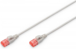Digitus lan cat 6 kabelis &ndash; 3 m &ndash; plonas &ndash; rj45 tinklo kabelis &ndash; utp neekranuotas &ndash; suderinamas su cat-6a &ndash; pilkas