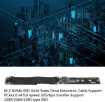 Ashata ssd prailginimo kabelis, m.2 nvme ssd prailginimo kabelis, pcb r44sf m.2 į pci e 3.0 x4 32g/bps m key extender, skirtas linux (10 cm)