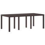 Sodo Stalas Rudas 200x100x73 cm i&scaron; Poli Rattano