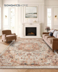 Kilimas, SONGMICS HOME Vintage 200x290 cm, Kamelinė ruda, Vaip, SONGMICS HOME Vintage TAR033L01, 160 x 230 cm, kaamelipruun