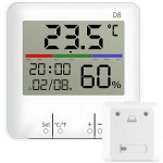 Termometras, meteorologinė stotelė, vidinis higrometras, laikrodis su baterija, LCD ekranas
