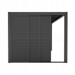 Stumdomos durys Mirpol Luxe 270x238 antracito spalvos aliuminio modernios