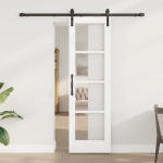 vidaXL Slankios durys ORKDAL Balta ir juoda 61 x 198,5 cm