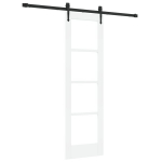 slankios durys su įrankių rinkiniu baltos 61x198.5 cm kieto pu&scaron;ies medžio
