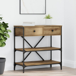 Konsolinis Stalas Meno ąžuolas 75x34.5x75 cm Inžinerinė mediena