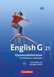 English G 21. Ausgabe A 5. Klassenarbeitstrainer mit L&ouml;sungen und Audios online: 9. Schuljahr. 6-j&auml;hrige Sekundarstufe I, English G 21. Ausgabe A 5. Klassenarbeitstrainer mit L&ouml;sungen und Audios online: 9. Schuljahr. 6-j&auml;hrige Sekundarstufe I