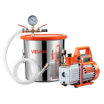 110 l/min vakuuminis siurblys su 11,36 l plienine kamera