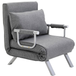 HOMCOM fotelis, 65 cm x 69 cm x 80 cm, pilkas, Pilka