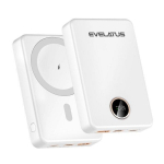 &bdquo;Evelatus&ldquo; belaidė i&scaron;orinė baterija 22,5 W 10000 mAh, C tipo, balta