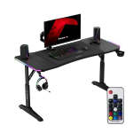 Juodas žaidimų stalas Huzaro Hero 3.6 RGB, 140&times;60 cm