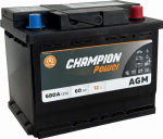 Akumuliatorius AGM Champion Power 60Ah 680A