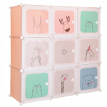 Vaiki&scaron;ka modulinė spintelė Springos HA0215 &ndash; 110 &times; 110 &times; 37 cm, 9 skyreliai